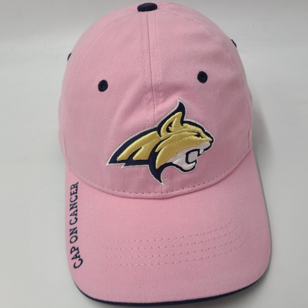 Women Montana State Bobcats Hat Adjustable Under Armour Pink NCAA Cap On Cancer